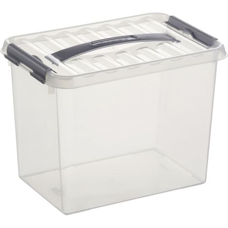 Sunware Aufbewahrungsbox Q-Line mit Deckel 30 x 20 cm 9 L transparent Boxen, Körbchen & Kisten