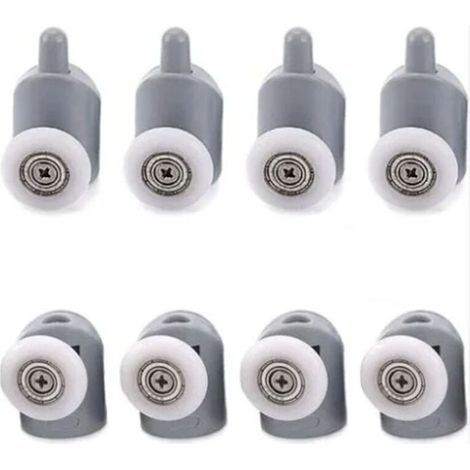 8 Pièces Roulette Porte Coulissante Douche 23mm, Rouleaux pour Porte Coulissante de Salle de Bain