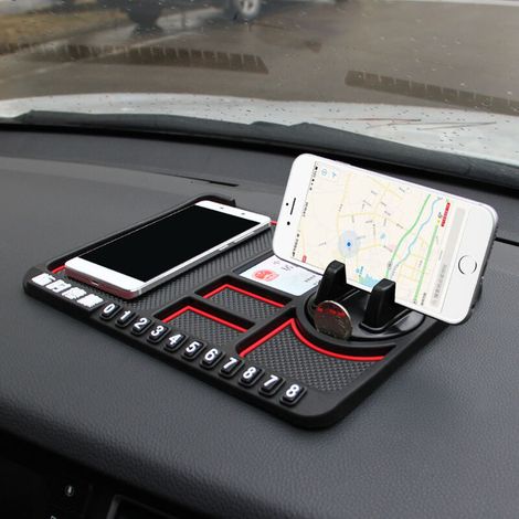 Tapis Antidérapant Voiture - PVC Résistant Température - Pour Tableau De Bord Téléphone Carte Stationnement - 1 Pièce
