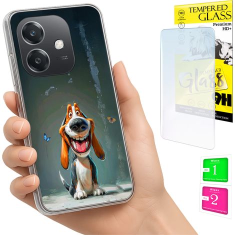 Funda para Oppo A40 / A40m / A60 5G con foto, tapa trasera con diseño de perro y cristal. (1/5)