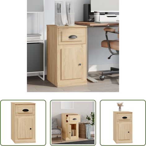 Schubladenbeistellschrank -  Beistellschrank mit Schublade Sonoma-Eiche 40x50x75 cm (1/5)