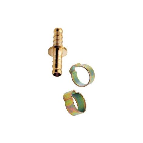 Mecafer – Jonction double tuyau 6x11 – Raccord pour compresseur en plastique résistant – Colliers inclus – Installation facile et étanchéité parfaite