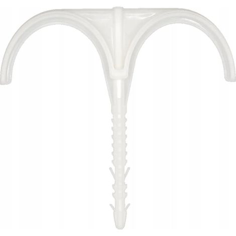 Gancho doble Spiroflex PVC 2x75 mm paquete 25