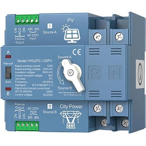Automatischer Umschalter mit zwei Stromversorgungen (ATS) für Solarwechselrichter, A
