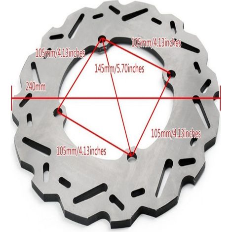 Compatible with the right rear brake disc of the Honda CTX700 DCT ABS 14-16 and NC700X/NC750X 12-18.