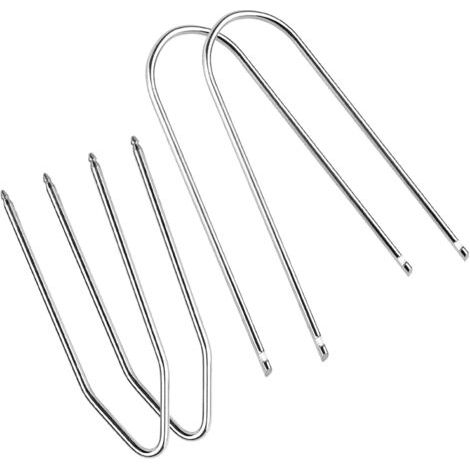 QORVA-4PCS Autoradio Adaptateur Demontage, Clés d'extraction de démontage, Clé Extraction Autoradio, Outil de déverrouillage d'autoradio, Acier Inoxydable Clef Extraction Autoradio pour Plupart des Vo