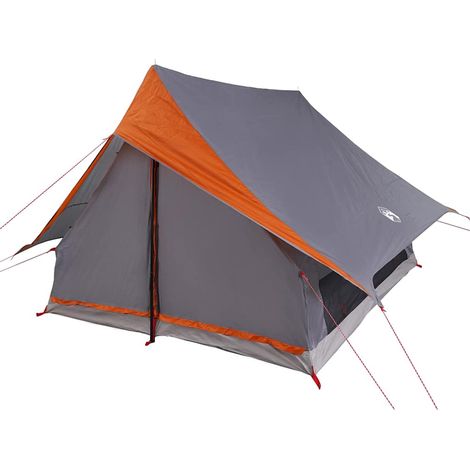 vidaXL Tienda Familiar con techo Gris y naranja 256 x 256 x 185 cm (1/2)