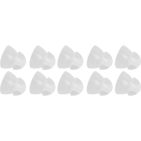 10 Pcs Bouchons d'Oreille en Silicone Doux, Amplificateurs Auditifs Anti-Bruit, Protection Auditive Confortable Transparente (1/5)