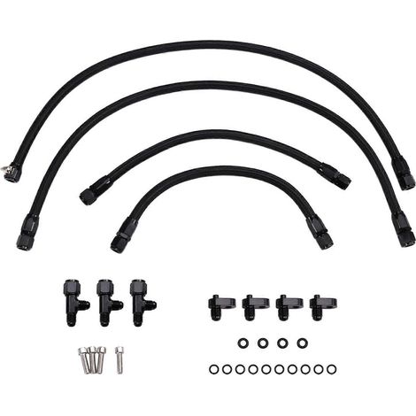 Kit de raccordement de liquide de refroidissement compatible avec les tuyaux d'échappement de vapeur des moteurs LSX, LS1, LS6 et LM7 (noir) (1/5)