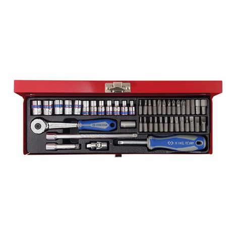 KING TONY - Coffret 1/4" 45 pièces douilles et embouts (1/5)