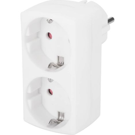 Adaptador doble salida schuko en linea GSC 000203365