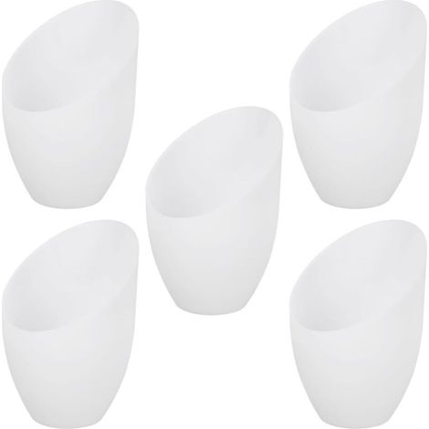 Lot de 5 abat-jours en plastique blanc, adaptés aux lampes de table, appliques murales, plafonniers, diamètre du trou central 3,5 cm (1/5)
