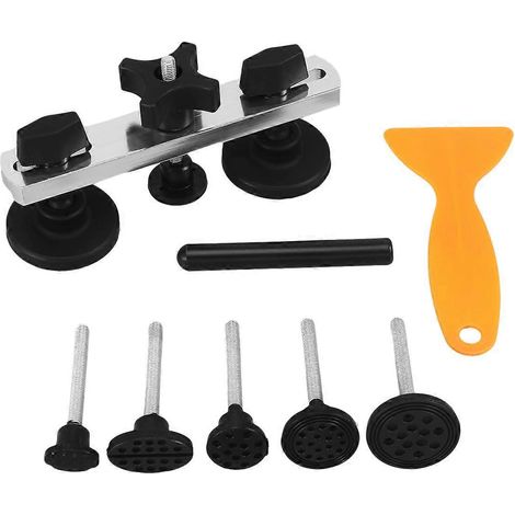 Kit d'outils de débosselage sans peinture pour carrosserie automobile, comprenant un pont métallique et un ensemble d'outils de soulèvement de bosses.