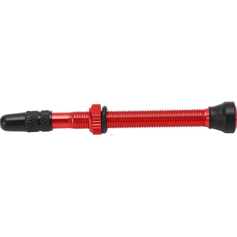 Tige de Valve Presta 60mm en Alliage Léger pour VTT Tubeless - Accessoire Vélo de Montagne Rouge (1/5)