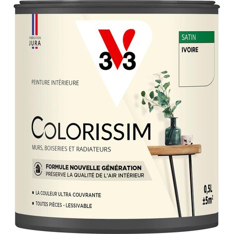 Peinture murale intérieure Colorissim® V33 Ivoire Satin 0,5L