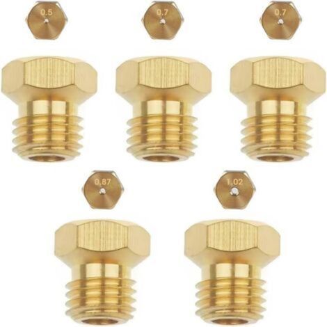 5 Pieces Universal Butane Gas Nozzle, Gas Injector Nozzle Bottle Conversion Kit, LPG Bottle Nozzle Burner for Propane Burner Gas Stove (1/5)