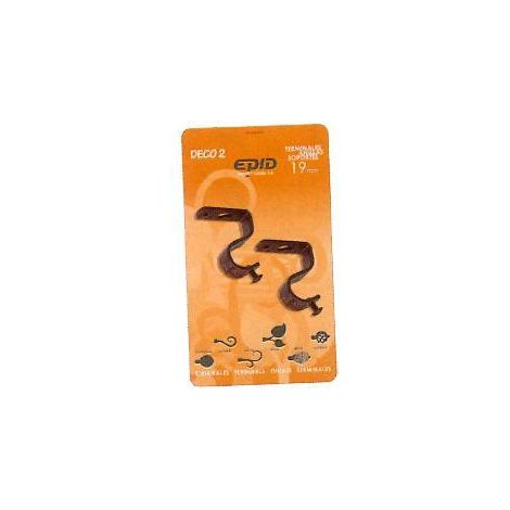 cortina finstock  2 soporte barra 19 mm techo 35 burdeos oro