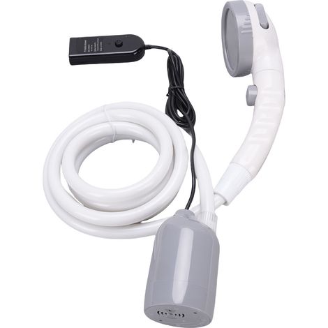 Douche camping nomade à alimentation voiture ou USB, coffret pompe douche électrique extérieur étanche IPX7, 3 jets réglables (1/5)