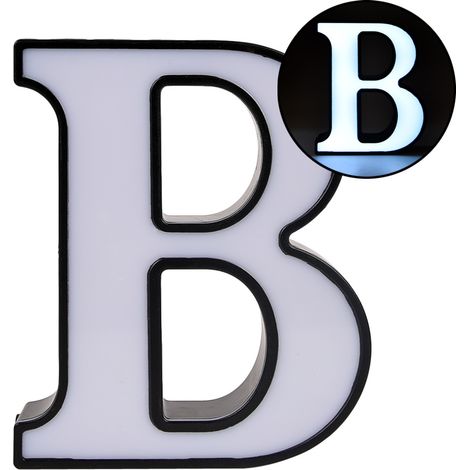 DECORAZIONE LUMINOSA LED A BATTERIA LETTERA B - IDEALE PER EVENTI COMPLEANNI E DECORAZIONI PER LA CASA (1/2)