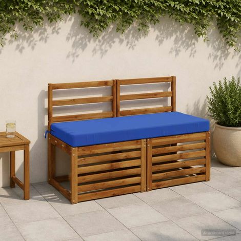 vidaXL Cojín de banco SOEST 100% Poliéster Azul Royal 110 x 50 x 8 cm (1/5)