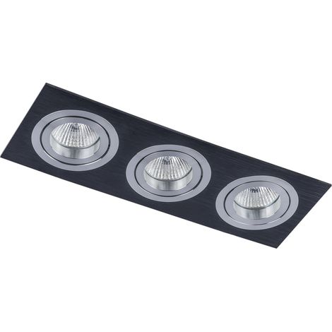 Spot encastré Italux Mooty 3x50W GX5.3 noir MQ71805-3AB (1/2)