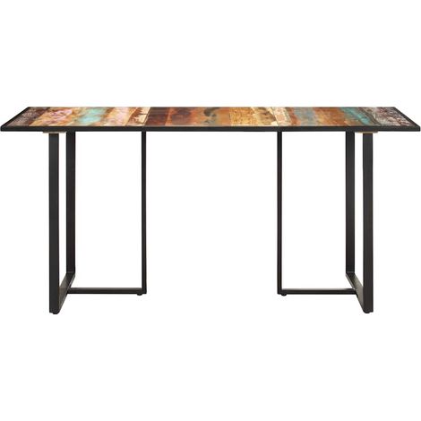 Maison Exclusive - Tavolo da Pranzo 160 cm in Legno Massello di Recupero (1/5)