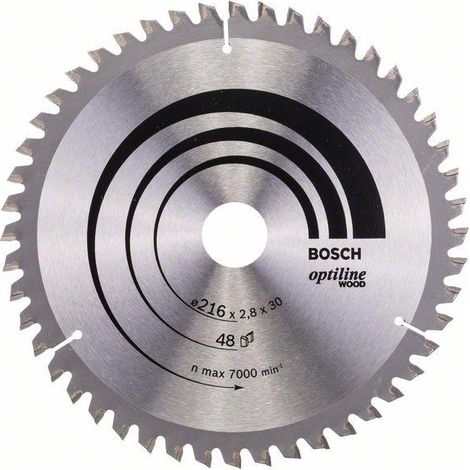PRO Lama circolare in legno, 216 x 2,8 x 30 mm, T48