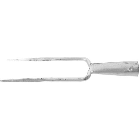 Garfo De Jardim De Aço Forjado Com Dois Dentes, Cabeça Reta, Sem Cabo. (1/5)