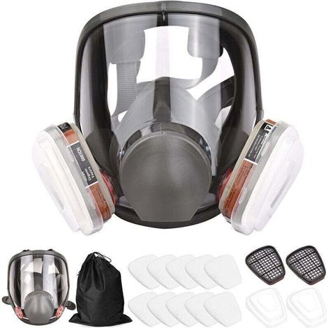 Masque de protection complet contre les gaz organiques 16 en 1 Lentille résistante au brouillard Ajustement personnalisé Pour peinture et soudage (1/5)