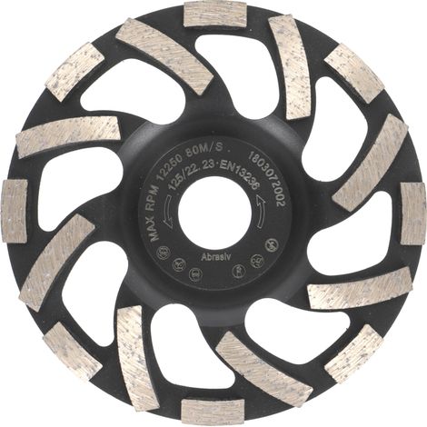 Diamond Cup Wheels 125mm x 22.2mm Professional quality diamond wheel for asphalt screed (1/5)