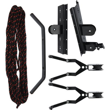 Système de Suspension pour Vélo avec Poulie, Support Murale ou Plafonnier pour Rangement de Bicyclette