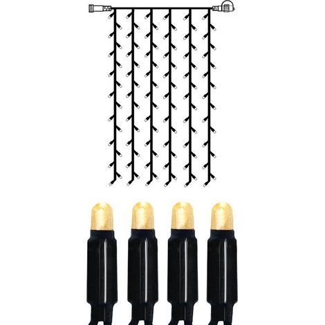 System LED "LED Eisregen-Lichterkette 1x2m" 102 LED´s, warmweiß, IP44 (1/5)