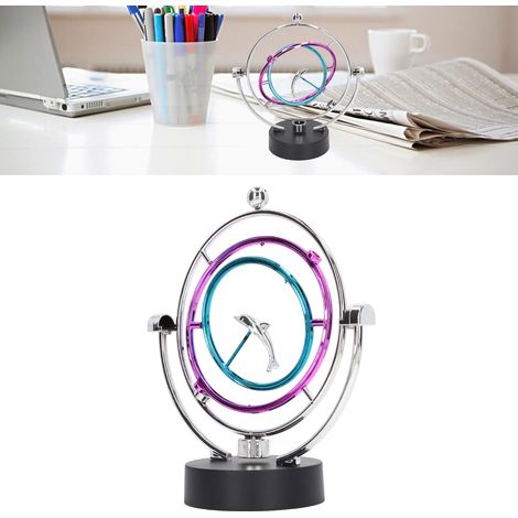 Innovatives, ewig bewegliches Spielzeug: Großes, kreisförmiges Delfin-Pendel für Zuhause oder Büro – ABS-Kunststoff, 24 x 22,5 x 10,5 cm, inklusive Ständer und Fuß.