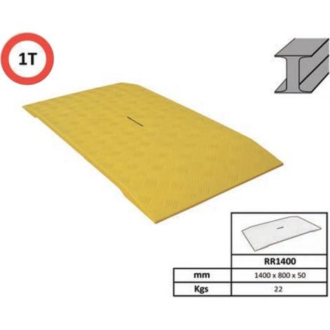 Rampa de polietileno y acero 1400x800x50mm METALWORKS RR1400 (1/2)