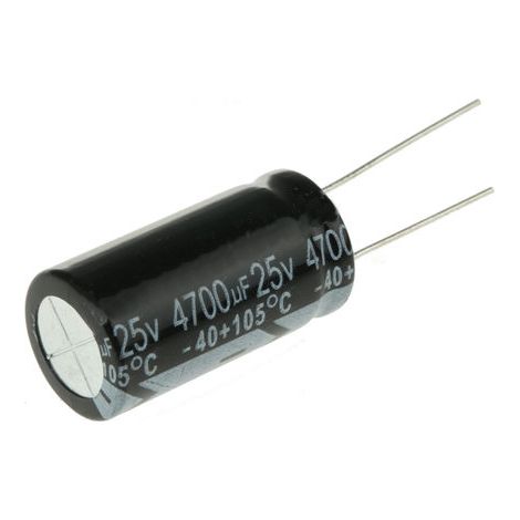 Condensateur RS PRO 4700µF, 25V c.c. (1/2)