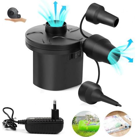 Pompe à air électrique, DC12V Pompe à air électrique pour matelas pneumatique Pompe à air à 3 buses Pompe à remplissage rapide électrique portable pour matelas pneumatique Matelas pneumatique pour bat (1/5)