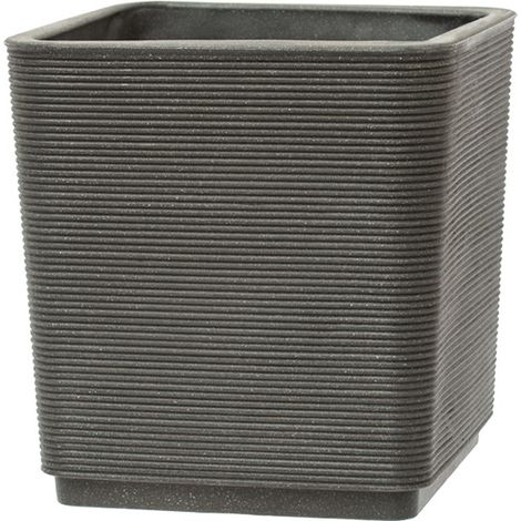 TeraPlast Vaso quadrato Thar 38 Dot Ash Plastica Riciclata