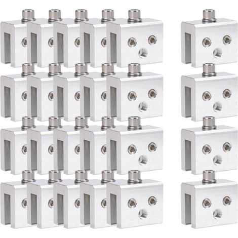 Abrazaderas de fijación para tejados con junta alzada, Abrazaderas de fijación para tejados de metal, Accesorios profesionales duraderos, para soportes, 24 piezas (1/5)