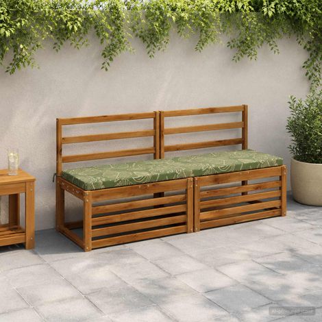 vidaXL 2-Piece Bench Cushions SOEST 100% Polyester Leaf Design (1/5)
