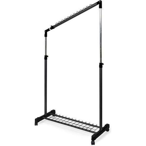 Portant à vêtements inclinable sous escalier Cliff noir - COMPACTOR - 91.5 x 42 x H.170 cm - Noir