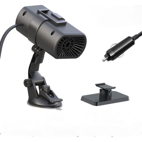Autoheizung, tragbarer 12V-Ventilator, 150W, 360° verstellbare warme und kalte Luft, Enteisungs- und Antibeschlagfunktion, Winterheizung. (1/4)