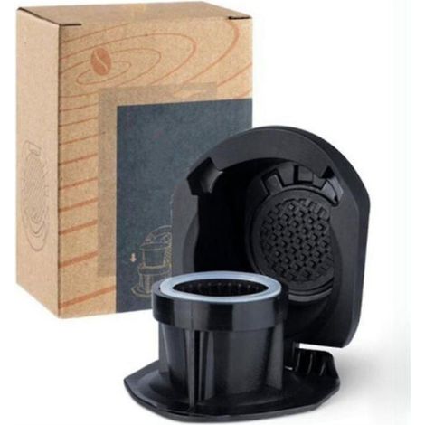 1 Adaptateur dosette,PP alimentaire,Compatible Nespresso,Cafetière Dolce,Noir (1/3)