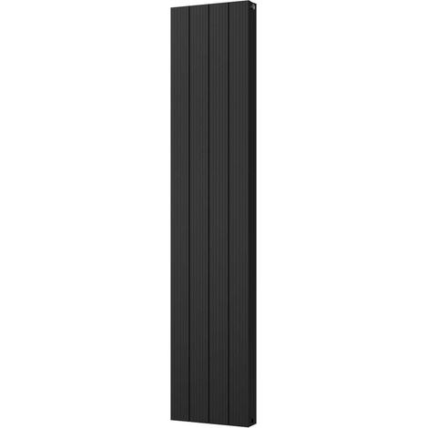 Thetford - Black Vertical Radiator Double Panel H1800mm x W372mm Grooved