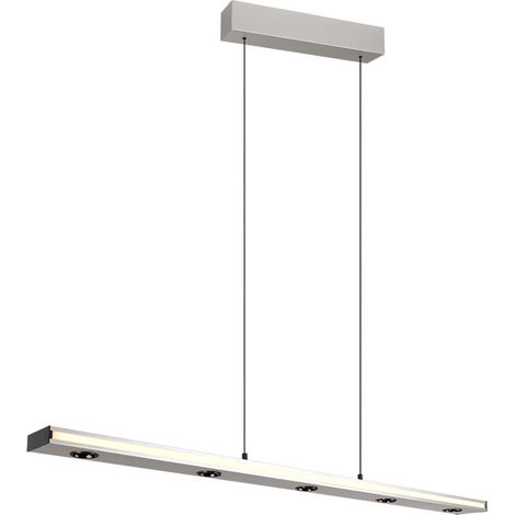 Pendellampe Hängeleuchte Wohnzimmerlampe Nickel up and down Dimmbar H 200 cm