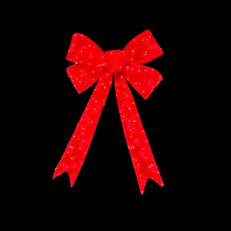 Bonturi Casa LIGHT BOW RED di Natale 76 cm 112 LED (1/2)