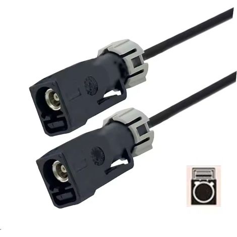 Presa per cavo Fakra A, impermeabile, RG174, 1 m