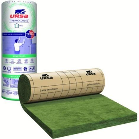 Rouleau de laine de verre THERMOCOUSTIC URSA 2138113 140mm R=4,35 2,70x1,20m
