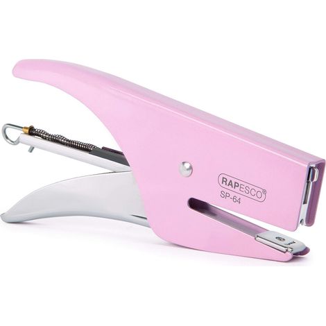 Rapesco 1377 SP-64 Cucitrice a Pinza e 1000 Punti Tipo 21/4 mm, Capacità 12 Fogli, Rosa (1/3)