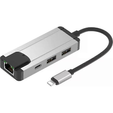 Adaptateur USB 2.0 8 broches vers RJ45 - Argent, Onten 75002 Argent (1/4)