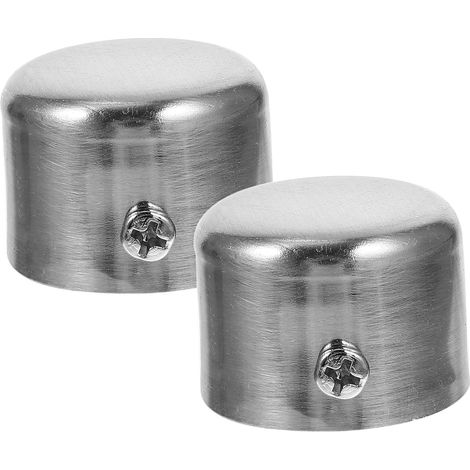 Embouts de Tringles à Rideaux en Alliage Argenté, Faciles à Installer Détacher, Pack de 2 Pièces pour Décoration et Installation de Fenêtres (1/5)
